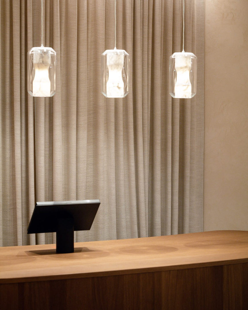 Glas Alabaster-Pendelleuchte