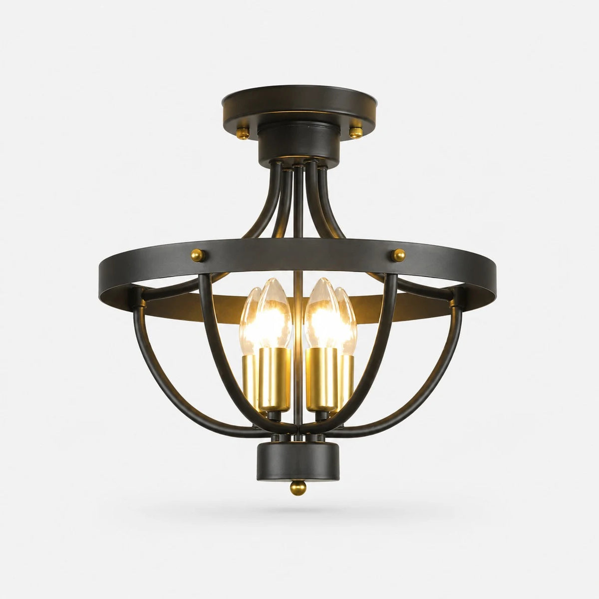 Black semi flush product identity / SKU image