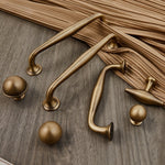 Load image into Gallery viewer, Orvin Solid Brass Cabinet Pull – Antique Brass Kitchen Handle
