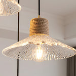 Load image into Gallery viewer, Nordic Hemp Rope Glass Pendant Light