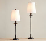Load image into Gallery viewer, Rowan Modern Iron Table Lamp - Industrial Farmhouse Linen Bedside Reading Light
