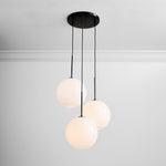 Load image into Gallery viewer, Selvion Minimalist Crystal Chandelier - Handcrafted Glass Sculptural Lighting Fixture
