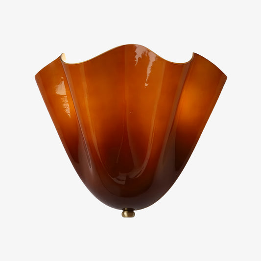Bellina handgefertigte Glas-Wandlampe im zeitgenössischen Design für den Flur