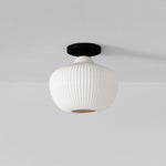 Load image into Gallery viewer, Rivrona Glass Flush Mount Ceiling Light - Modern Champagne Globe Design
