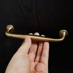 Load image into Gallery viewer, Orvin Solid Brass Cabinet Pull – Antique Brass Kitchen Handle
