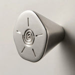 Bild in die Galerieansicht laden, Tapered side profile of titanium silver cabinet knob