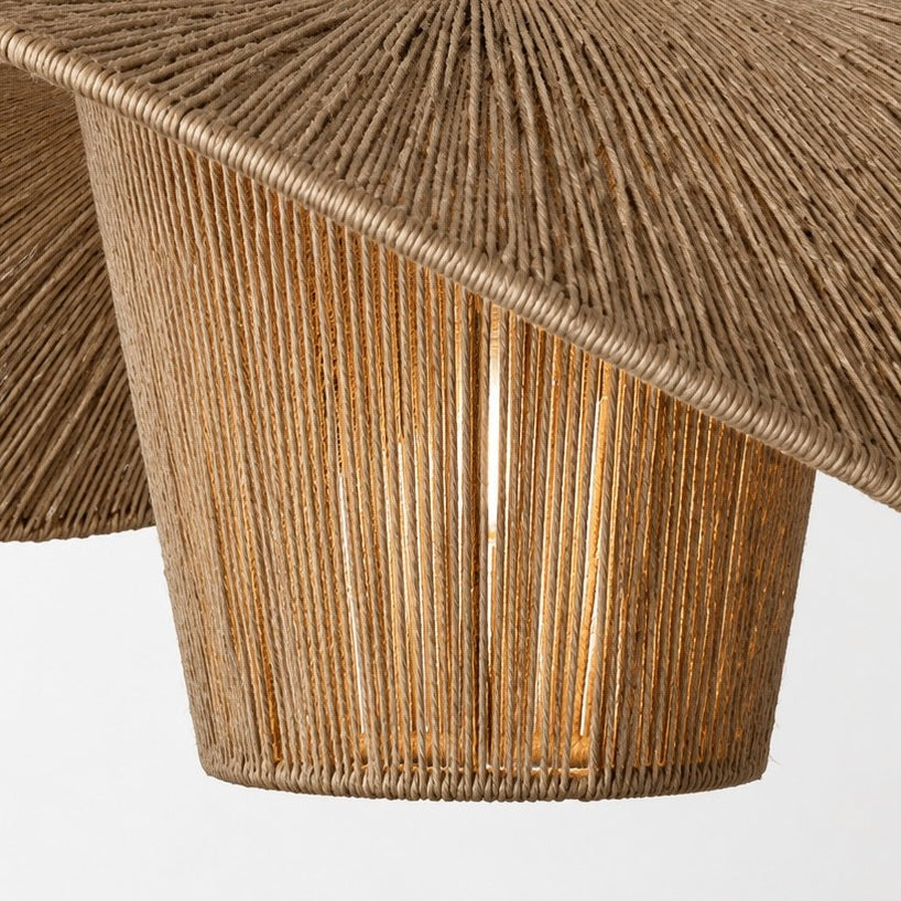 Rattan Hanfseil-Hängeleuchte für Esszimmer