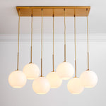Load image into Gallery viewer, Selvion Elegant 7-Light Globe Chandelier – Glass Pendant Light
