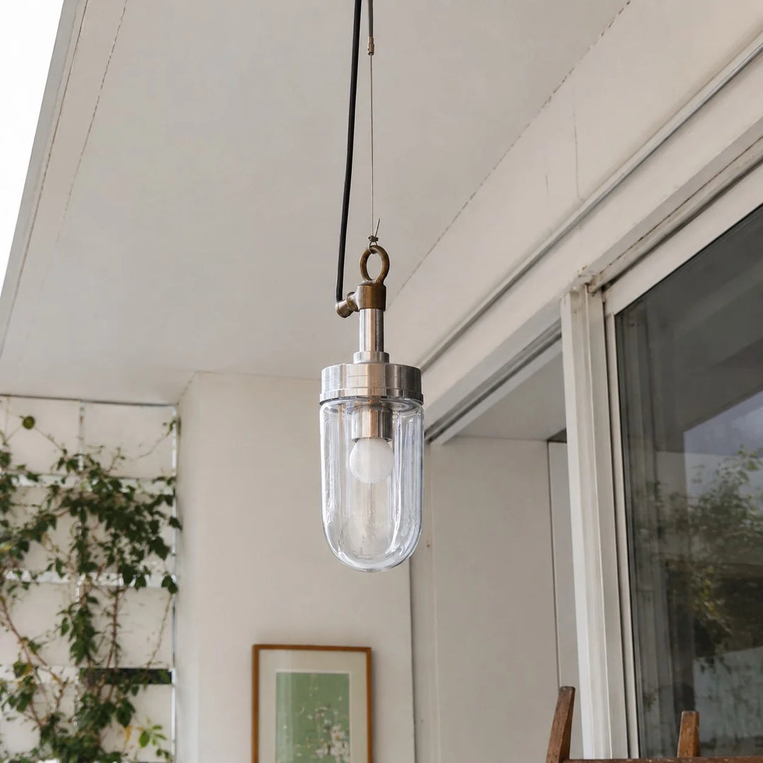 Modern clear glass pendant lamp image 5