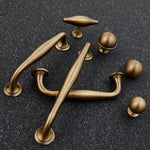 Load image into Gallery viewer, Orvin Solid Brass Cabinet Pull – Antique Brass Kitchen Handle
