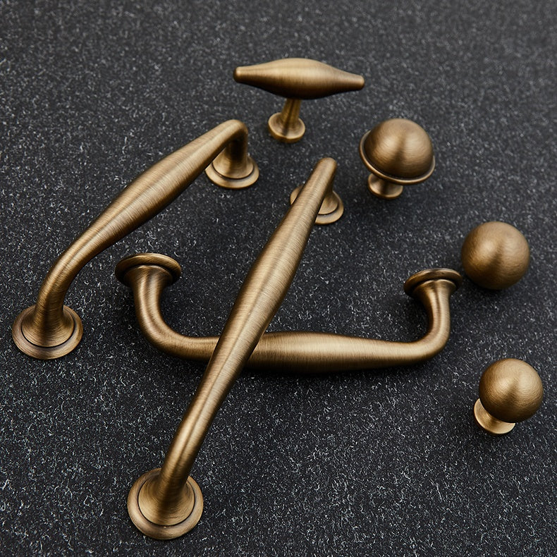 Orvin Solid Brass Cabinet Pull – Antique Brass Kitchen Handle