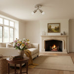 Load image into Gallery viewer, Mobilux Line Modern Brass Flush Mount - Minimalist Gold Ceiling Light for Bedroom
