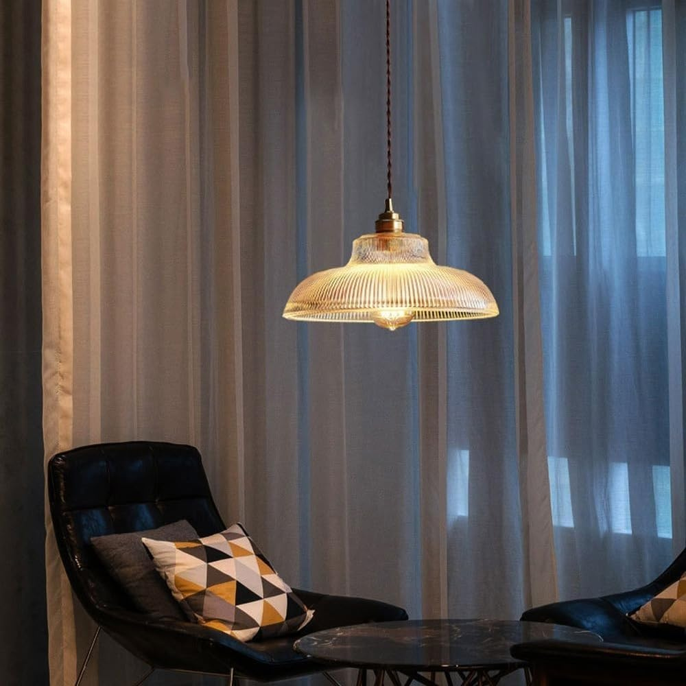 Lampe de plafond en verre cristal rétro Aurelia