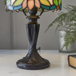 Load image into Gallery viewer, Calyra Vintage Floral Stained Glass Table Lamp — Art Deco Tiffany Style Accent Light for Bedside and Living Room