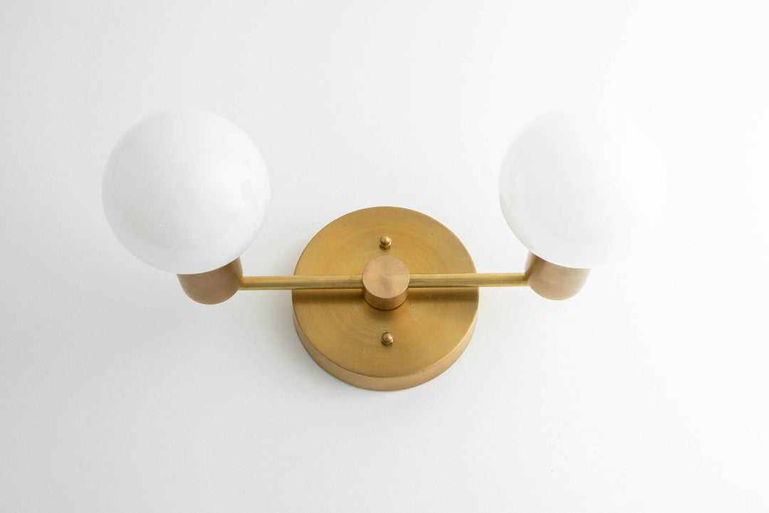 Glorica Glass Curved Arm Modern Wall Lamp for Bathroom & Hallways