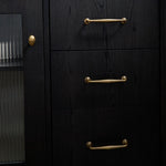 Load image into Gallery viewer, Orvin Solid Brass Cabinet Pull – Antique Brass Kitchen Handle
