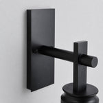 Cargar imagen en el visor de la Galería, Visible construction detail of the vintage black outdoor wall lantern 2