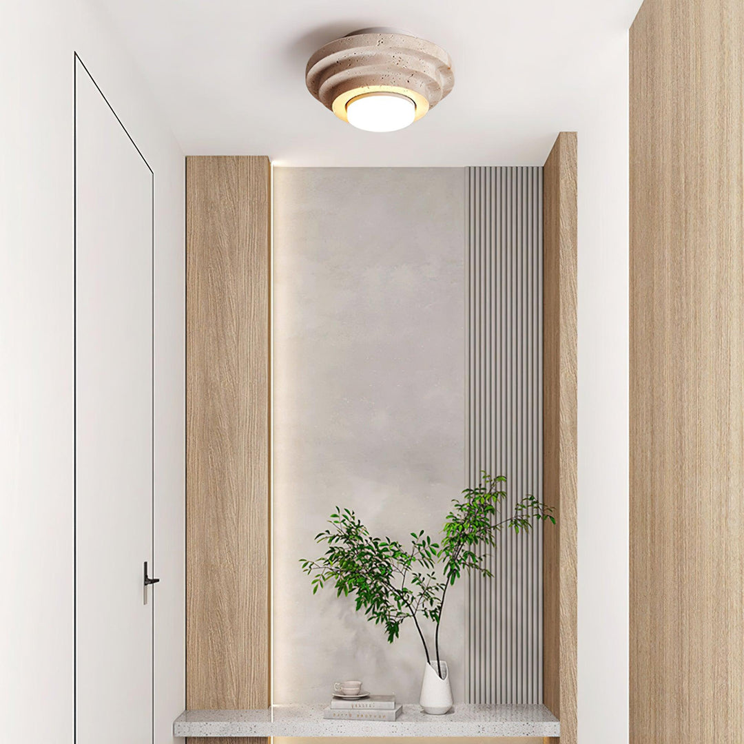Aperture Trawertynowa Lampa Sufitowa