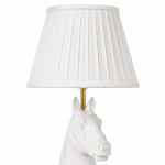 Afbeelding laden in galerijweergave, Close detail of fabric shade and lamp neck