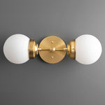 Load image into Gallery viewer, Lumio Globe Modern Geometric Sconce - Two Light Bathroom Vanity Lighting
