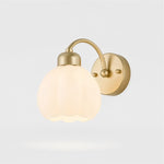 Afbeelding laden in galerijweergave, Iron milk glass flower wall lamp without pull chain