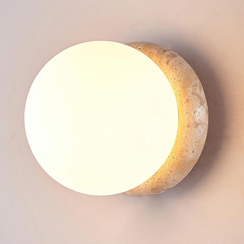 Luz de Pared Exterior de Travertino Asteroide