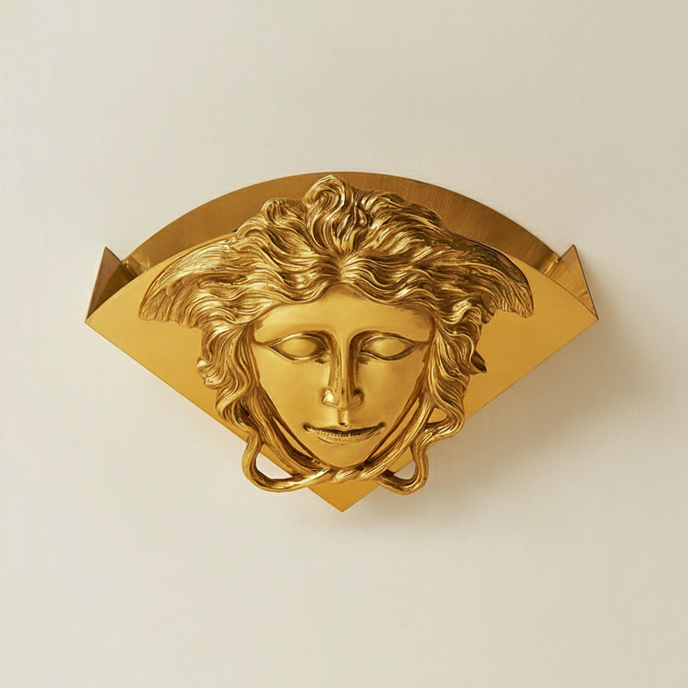 Sphinx Messing Wandleuchte