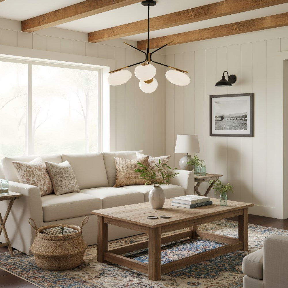 Lampe suspendue Brimush Globe aplati – Forme architecturale minimaliste