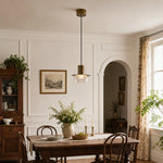 Cargar imagen en el visor de la Galería, Crackle glass pendant in a home dining setting