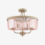 Cargar imagen en el visor de la galería, Beveline 3 luces redondo semi empotrado - Pantalla de vidrio facetado acabado metálico para pasillos y dormitorios