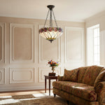 Afbeelding laden in galerijweergave, TF Hutchinson Tiffany-hanger - Omgekeerde kunstglas verstelbare plafondlamp voor thuis