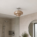Load image into Gallery viewer, Koloro Glass Ceiling Light — Layered Rounded Design Lampshade for Hallway or Cloakroom