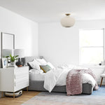 Load image into Gallery viewer, Rivrona Glass Flush Mount Ceiling Light - Modern Champagne Globe Design
