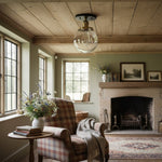 Load image into Gallery viewer, Glorica Glass Minimalist Globe Ceiling Fixture for Bedroom &amp; Office
