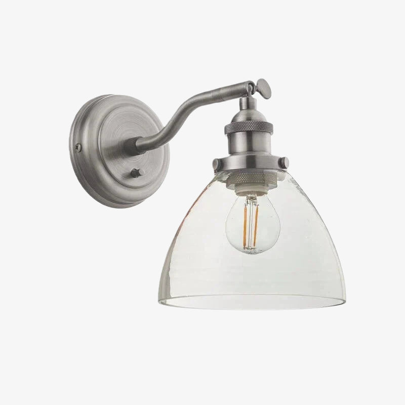 Collezione Lampade da Parete Novera – Paralumi in Vetro in Finiture Ottone, Argento, Nichel, Rame – Residenziale e Ospitalità Boutique