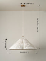 Load image into Gallery viewer, Nordlys Linen Fabric Oversized Scalloped Pendant Light for Living Room &amp; Dining Area
