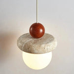 Load image into Gallery viewer, Cream Travertine Pendant Chandelier