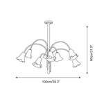 Load image into Gallery viewer, Bellina Modern Romantic Chandelier - Botanical Lily Design with Glass Flowers
