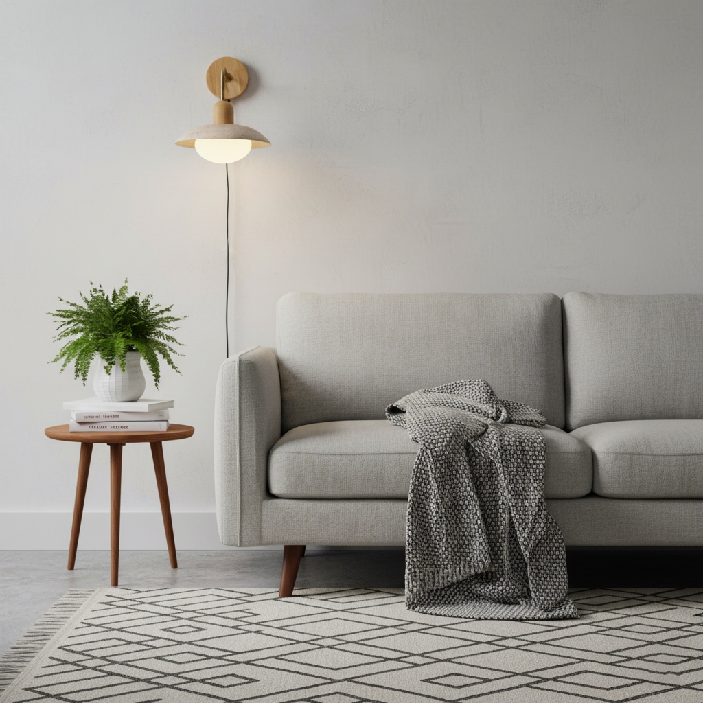 Lampa ścienna z wtyczką Carolia