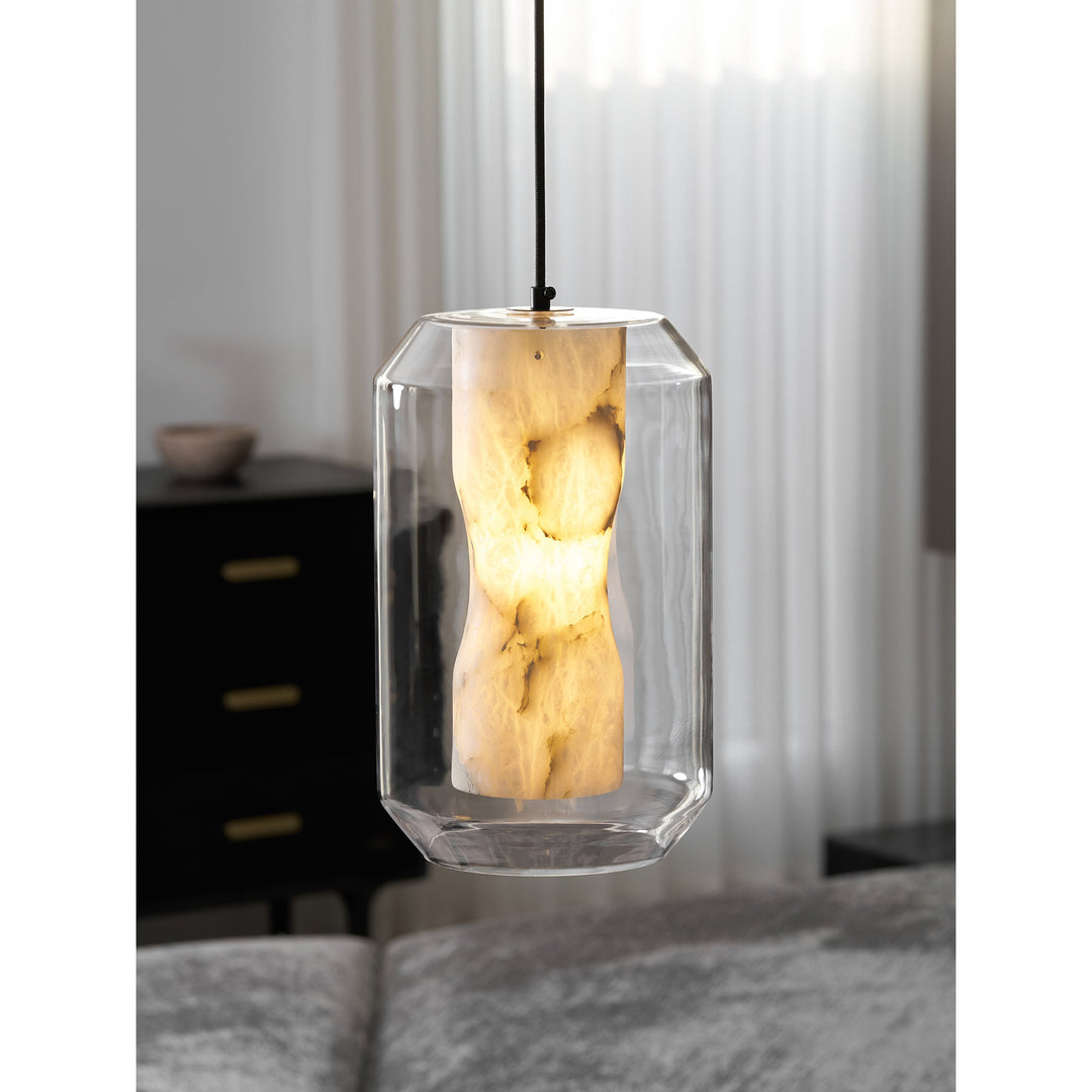 Glas Alabaster-Pendelleuchte