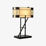 Load image into Gallery viewer, TF Manchester Table Lamp – Vintage-Inspired Stained Glass Table Light for Reading Nook or Bedroom