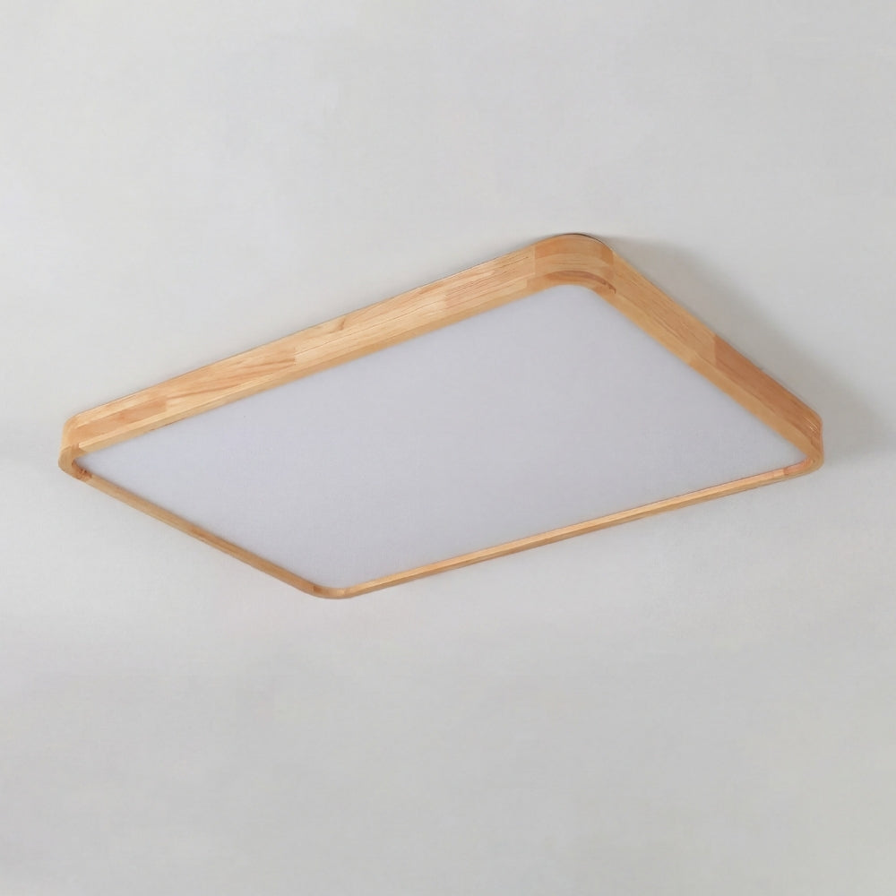 LignoForma Architektonische Holzdeckenleuchte – Mehrformige LED-Aufbauleuchte für Schlafzimmer und Kreativräume