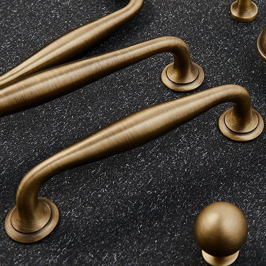 Orvin Solid Brass Cabinet Pull – Antique Brass Kitchen Handle