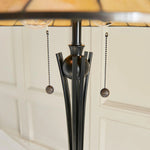 Load image into Gallery viewer, TF Dark Star Tiffany Art Glass Floor Lamp – Vintage-Inspired Metal Base Accent Lighting