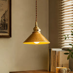Cargar imagen en el visor de la Galería, Yellow ceramic pendant light by a warm window corner