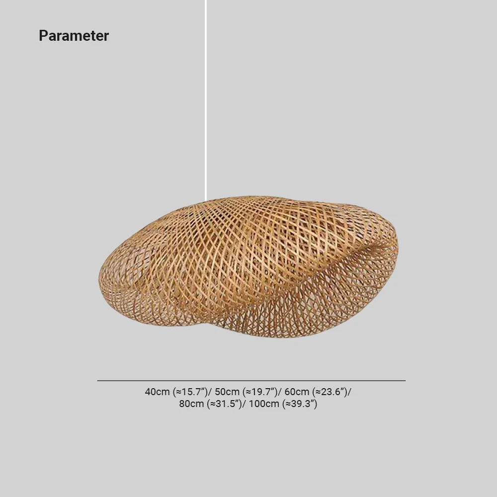 Ręcznie pleciona lampa wisząca z naturalnego bambusa Aira