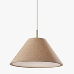 Load image into Gallery viewer, Lorvion Linen Drum Shade Flush Mount &amp; Pendant - Antique Brass Ceiling Light
