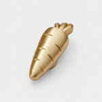 Afbeelding laden in galerijweergave, Brass carrot 50 mm cabinet knob front view