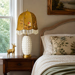 Carica l'immagine nella visualizzazione Galleria, Vintage ceramic table lamp on a bedside table in a traditional bedroom