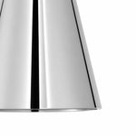 Afbeelding laden in galerijweergave, Close-up of the reflective chrome finish and tapered shade profile
